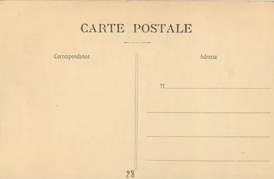 Katedra w CHARTRES — Wieża Portalu Południowego — Karta pocztowa nr 28 — Rewers