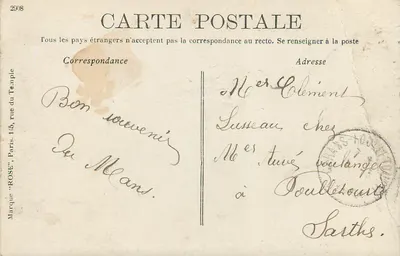 LE MANS (Sarthe) — Algemene uitzicht en de Napoleonbrug — uitgever ROSE, n° 2452 — Achterkant