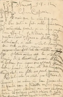 NANCY — Hémicycle de la Carrière i Pałac Rządu — wydawca R. ROYER & Cie, n°27 — Rewers