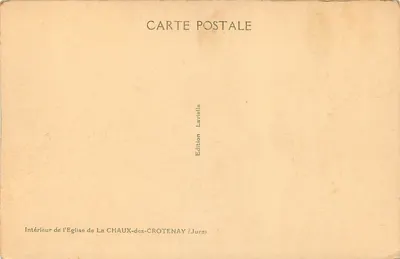Interior da igreja de La Chaux-des-Crotenay — Jura — Edição Lavielle — Verso