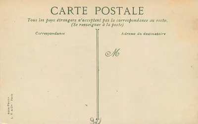 Bois de Boulogne — Lago da Sena — editor L. V. & Cie, Paris, n° 92 — Verso