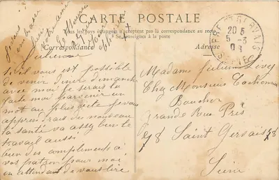 Zamek w Compiègne — Widok na Park z Berceau Impera — ND Phot, nr 49 — Rewers