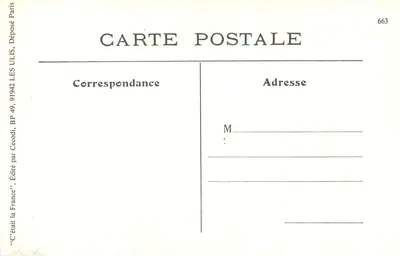 Lalinde (Dordogne) — Trem chegando à estação — Editora 'C'était la France' n° 589 — Verso