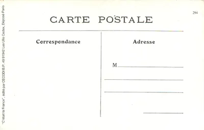 Os Schlitteurs subindo a Montanha - Floresta de Utzon — Os Vosges Pitorescos, n°104 — Verso