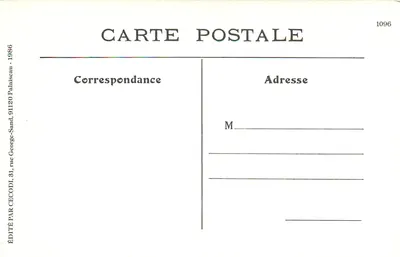 Tourcoing — Escola de Caldeiraria — Instituto Colbert, 10, Rue de Gand — Verso