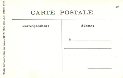As Colheitas na Champagne — O café ao ar livre antes da saída — A. Julien, Ay — série 78 — Verso