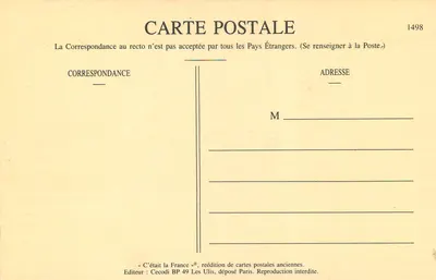 Tour de France 1910 — Lapize no controle de Rouen — Cecodi, n°1498 — Verso