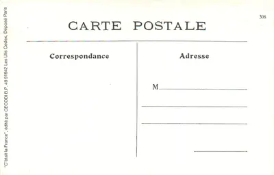 Villedieu-les-Poëles — Artisans de caldeiraria — editor Cécodil B.P. 49 91942 — Verso