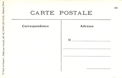 Thénay — O Correio — Chiappini-Chereau, Ourives-Editor — Verso