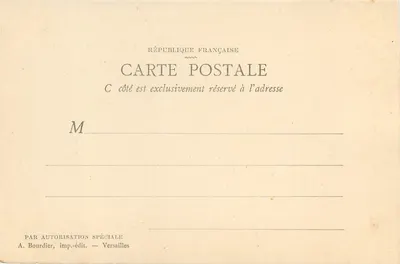 Castello di Rambouillet — Sala da pranzo decorata — A. Bourdier, editore — Versailles — Verso