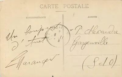 Castelo d'Anet (E.-et-L.) — Lareira da Sala de Jantar sustentada por 2 Cariatides de P. Puget — Ch. Foucault, editor, Dreux — Verso