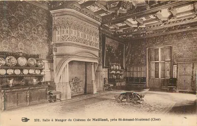 Sala de Jantar do Castelo de Meillant, perto de St-Amand-Montrond (Cher) — n° 232 — editor não visível