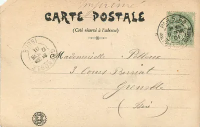 Hélène Dupont — Retrato da cantora — Paul Raulinger, Paris — Verso