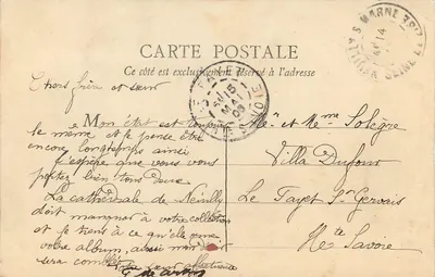 Neuilly-sur-Marne — A Igreja — B. F., PARIS — Verso