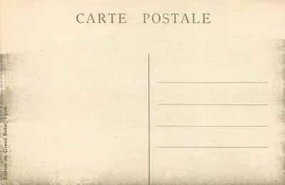 LYON — Praça Bellecour e Coteau de Fourvière — Edição do Grand Bazar, Lyon — Verso