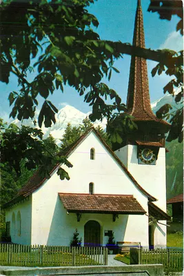 Igreja de Kandersteg, Blümlisalp — editor Gyger, Adelboden, n° 30921