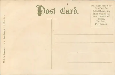 Melpomène — pintura na Biblioteca do Congresso — editor A. C. Bösselmen & Co. — Verso
