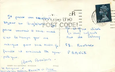 Porta de Henrique VIII — Windsor — editor PT7103 — Verso