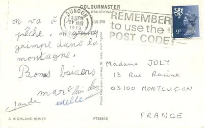 Bœuf des Hautes Terres — Editor COLOURMASTER INTERNATIONAL, série PT35643 — Verso