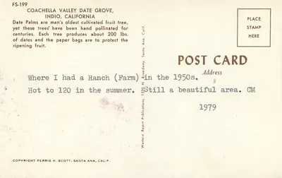The Date Empire — Kalifornia — Western Resort Publications, FS-199 — Rewers