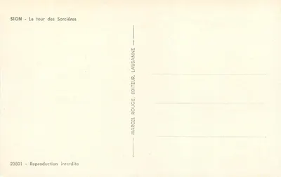 Sion - A Torre das Bruxas — Marcel Rouge, editor, n° 23801 — Verso