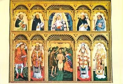 DUBROVNIK — Mosteiro dominicano, batismo de Cristo — L. Dobričević, 14º século