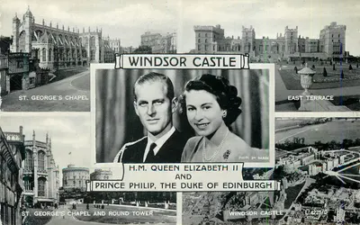 Castelo de Windsor — Sua Majestade a Rainha Elizabeth II e o Príncipe Philip, o Duque de Edimburgo — Foto de Barh — L.4225/D