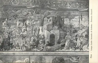 Incêndio de Sodoma — Campo Santo — Pisa — Benozzo Gozzoli