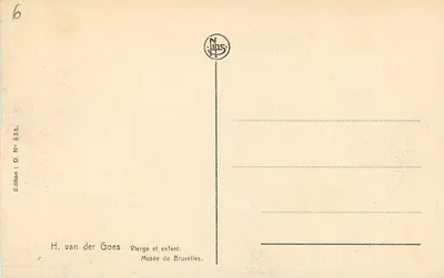 H. van der Goes — Virgem e criança — Edição Neis, N° 535 — Verso