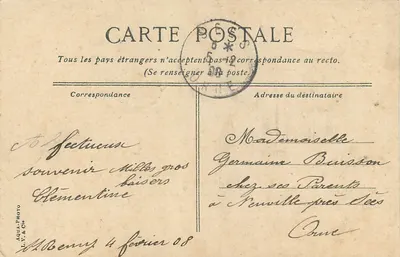 Le Mans — Pomnik Pierre'a Belona — wydawca L.V. & Cie, nr 144 — Rewers