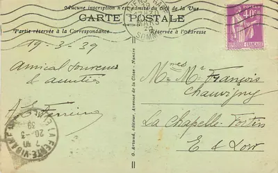 Amiens — Absydę katedry — G. Artaud, wydawca — Rewers