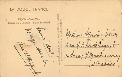 Dijon — Handelsbeurs en Kerk van Sint-Michaël — Edities d'Arte Yvon — Achterkant