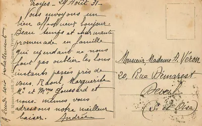 Troyes — Hotel de Ville (interieur) — Wystawa Międzynarodowa w Paryżu — Zbiór — Rewers