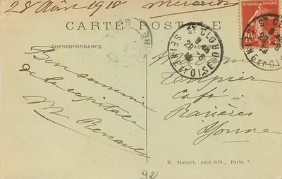 BOIS de BOULOGNE — A Ponta da Ilha e o Grande Lago — E.M. n°5087 — Verso