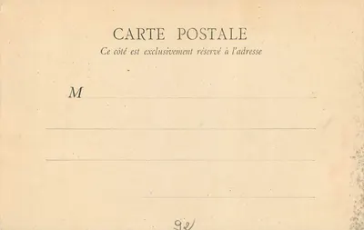 O Bois de Boulogne no Outono — Em Direção ao Palmarium — B. F., Paris — Verso