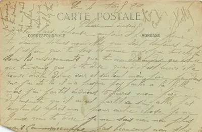 Cambronne - Arbre de la Liberté — vue de la rue avec maison et grand arbre dénudé — éditeur Hauréon, Compiègne — Verso