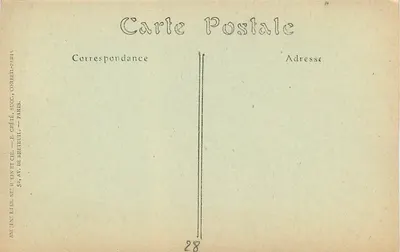 Katedra w Chartres — Szczegóły portyku portalu północnego — Anciens Établ. Netr. Fin et Cie, Paryż — Rewers