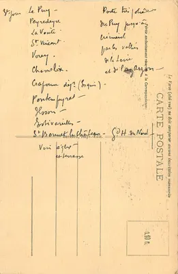 Lavoutte-sur-Loire (Hte-Loire) — Presqu'île de Lavoutte-Polignac — Liché Jean Bernard, Coutarel-Errard, buralistes — Verso