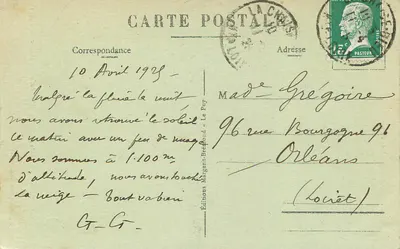La Chaise-Dieu — Gotycka abbatyjska świątynia — Wydawnictwo Marguerite Brépond, Le Puy — Rewers