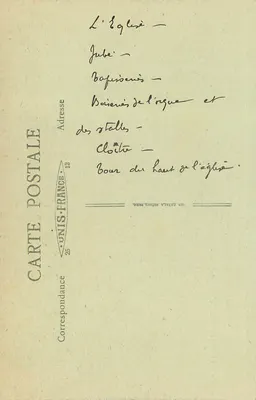 La Chaise-Dieu (Hte-Loire) — O Jubé da Igreja Abbatial — A. Ollivier, editor — Verso