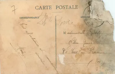 Bilhete postal antigo Craponne sur Arzon Fête Local Défilé de Mandrin — Verso