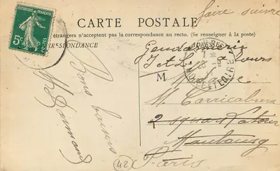 Charlieu — Claustro dos Cordeliers — Edit. Vve Paris-Barriguand — Verso