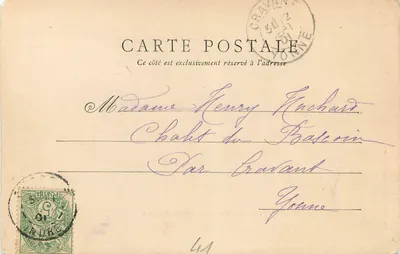 Romorantin — Hotel da Subprefeitura — A. Daveu, editor, Romorantin — Verso