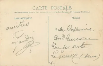 NANTES — Basílica de São Nicolau — A Cátedra — Coleção F. Chapeau, Nantes — Verso