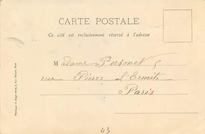 Abadia de La Chaise-Dieu — Jubé — Editor A. Bruger, Paris — Verso