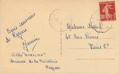 Royan - Brzeg Argent - Ogólny widok - Grande Conche - Niska woda BR. - Wydawnictwo Bracia - Royan — Rewers