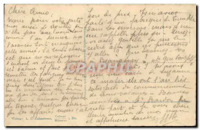 Rovine nelle Alte Vosgi — editore L. C. Zahneissen, Münster i. Els. — Verso