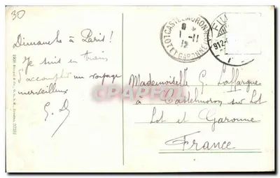 Fiume - Porto - Port — widok portu z łodziami — wydawca 1908 — Rewers