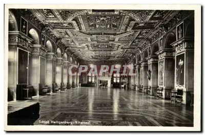 Schloß Heiligenberg - Rittersaal — interior ricamente decorado — editor não identificado