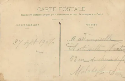 Versailles - Petit Trianon - Pokój sypialny Marie-Antoinette — P.D. Paris nr 229 — Rewers